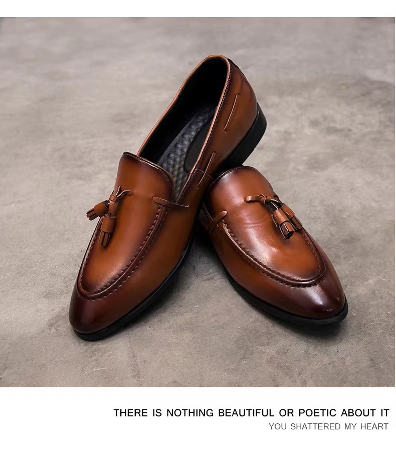 WalkPrime WalkPrime Tassel Loafers Men Pointed Toe European American British Slip-On Men's Casual Leather Shoes 2023 New Trendy Moccasins_voghion.com