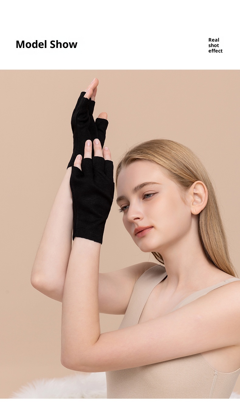 boy Boy Boy Warm Half-Finger Gloves For Women, Thermal German Velvet Wool Silk Touchscreen Autumn Winter Fingerless Student Men_voghion.com