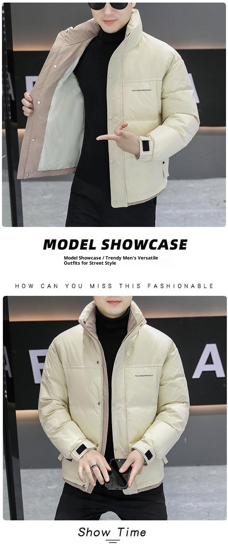 boy Youth Jacket Boys, Thickened Warm White Duck Down Coat For Middle And High School Students, Stylish Winter Clothing_voghion.com