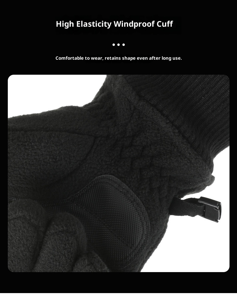 boy Boy Boy Warm Double-Sided Fleece Outdoor Non-Slip Cycling Men Winter Touchscreen Gloves Windproof Cuff Cold-Proof_voghion.com