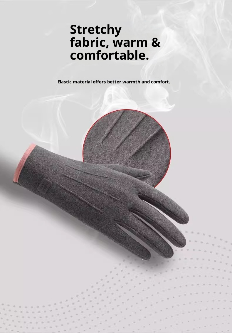 boy Boy Boy Warm Gloves For Women, Autumn And Winter, Touchscreen, Thickened, Outdoor Cycling, Driving, Rabbit Fur, Windproof,_voghion.com
