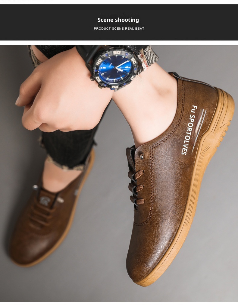 Voyage Voyage 2025 Neue Herren-Schnürschuhe, lässige Loafer, modisch, vielseitig, weiche Sohle, bequeme Lederschuhe für Herren_voghion.com