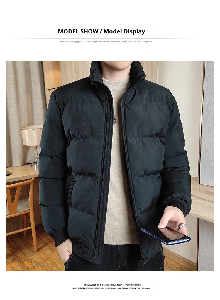 boy Herren-Daunenjacke Herbst Winter Dicke warme Stehkragen Slim Fit Kältebeständiger Freizeitmantel Trendy_voghion.com