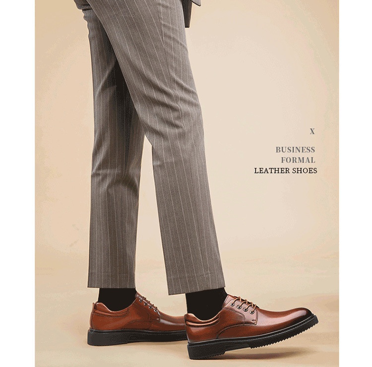 Voyage Autumn Winter New Formal Leather Men's Business Dad Height Increasing Casual Derby Groom Wedding Shoes_voghion.com