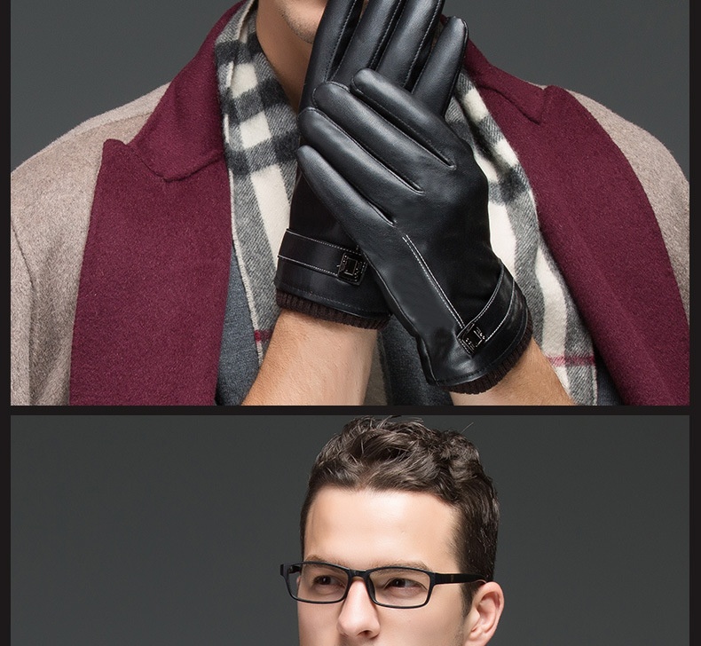 Damen-Fleecehandschuhe für Herbst/Winter, gefüttert, dick und warm, Paar-Stil, Touchscreen-kompatibel, für E-Bikes, neue Lederhandschuhe_voghion.com