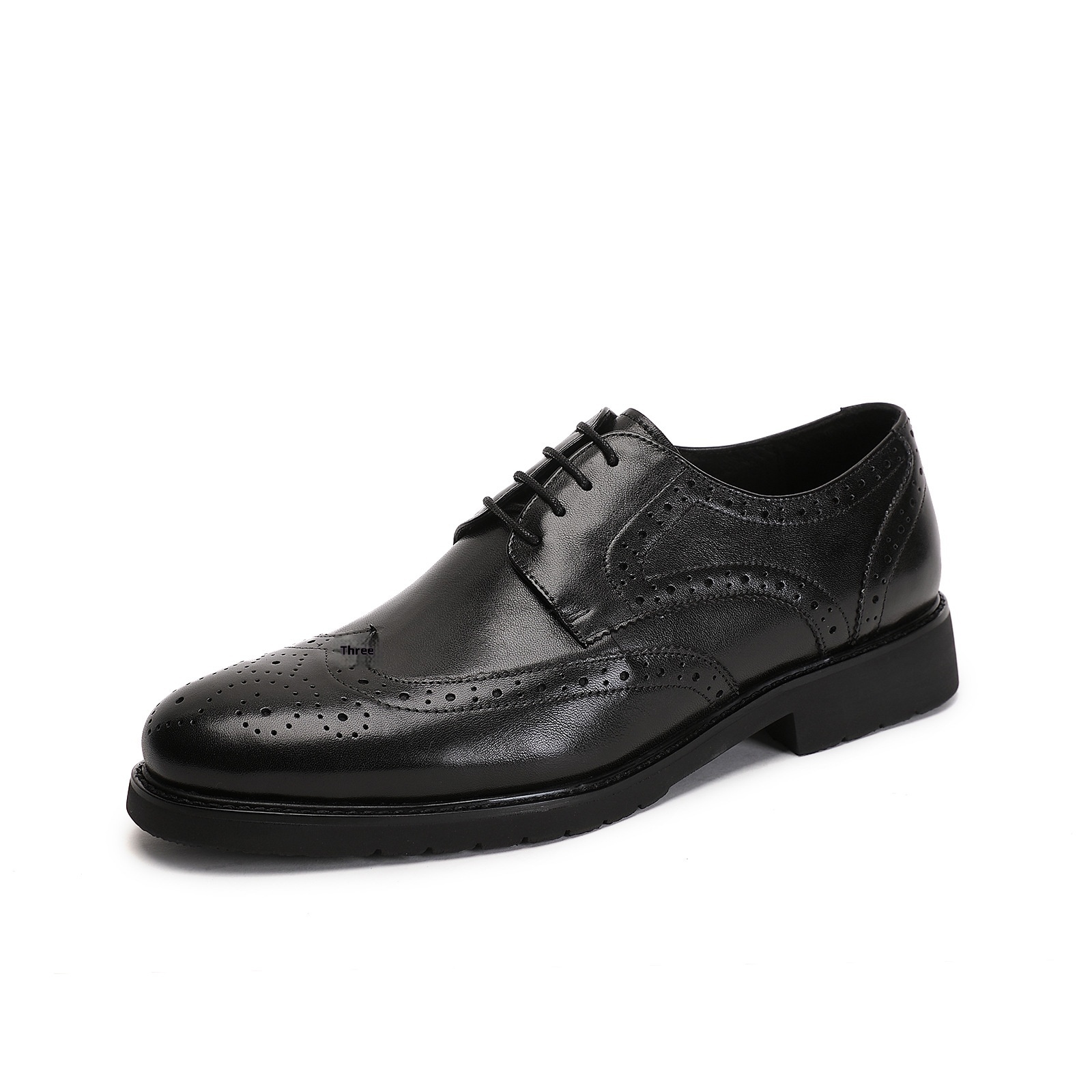 Voyage First Layer Soft Sole Business Formal Brogue Carved British Retro Small Round Toe Men's Cowhide Wedding Shoes_voghion.com