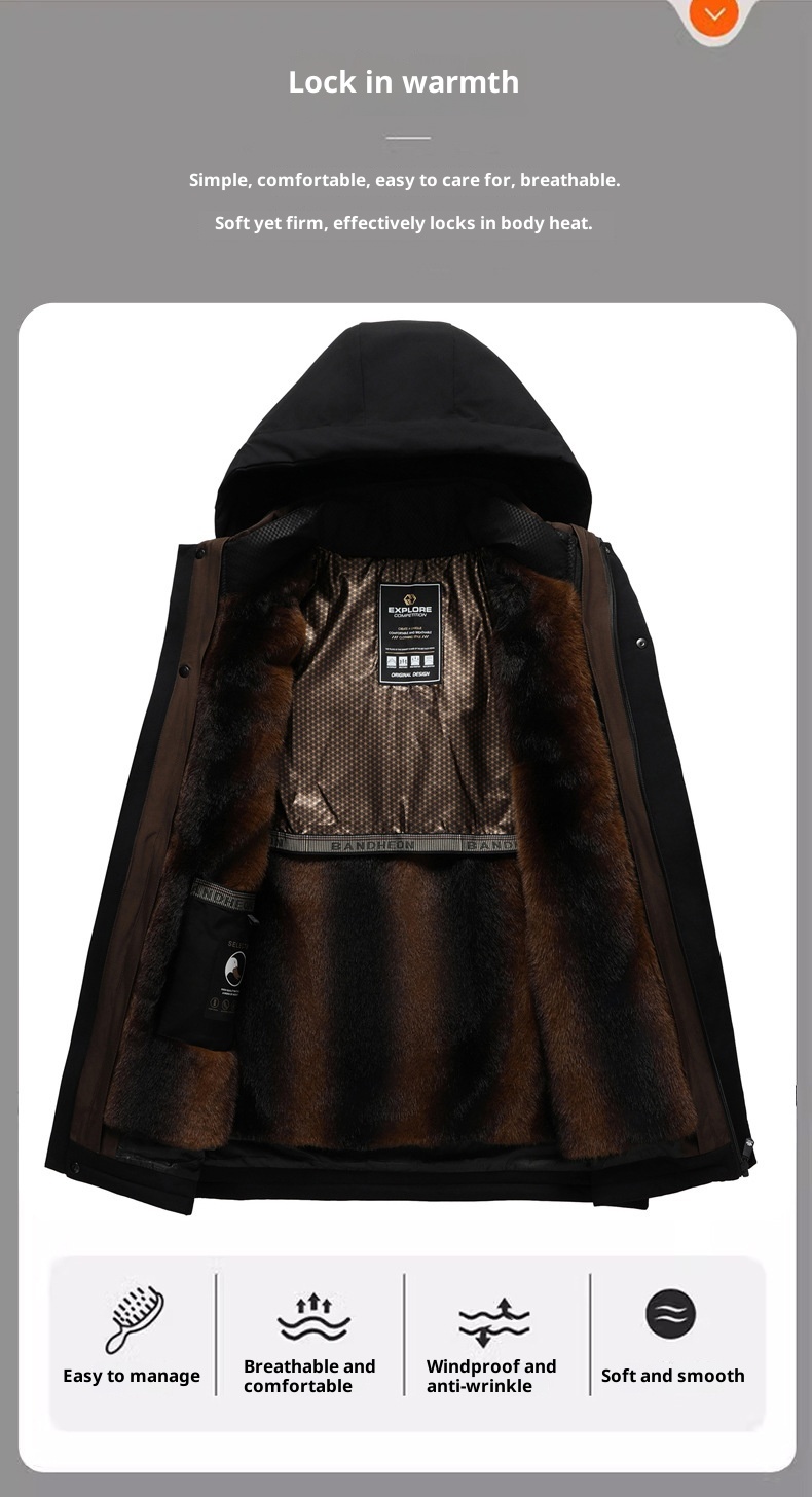 Giacca invernale da uomo di mezza età, stile nuovo, 50-60 anni, con fodera interna staccabile, in piumino spesso, foderato in pile, cappotto da papà_voghion.com