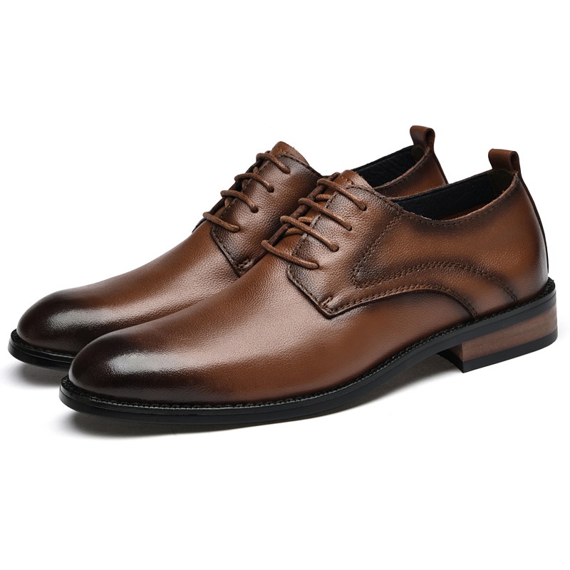 Voyage 2022 Autumn Formal Casual Business Soft Leather Men's British Style Groom Wedding Derby Shoes Men_voghion.com