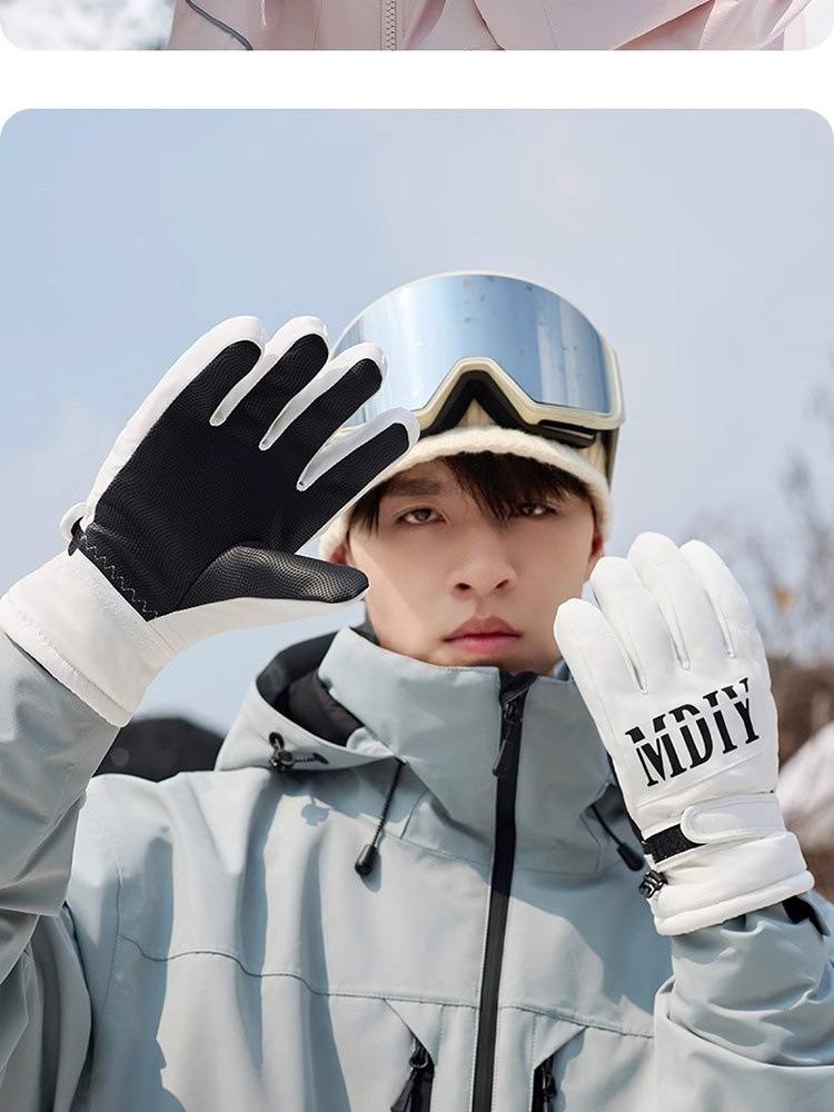 Guanti da sci per bici elettrica, caldi, invernali, spessi, impermeabili, antivento, a prova di freddo, per bambini, autunno_voghion.com
