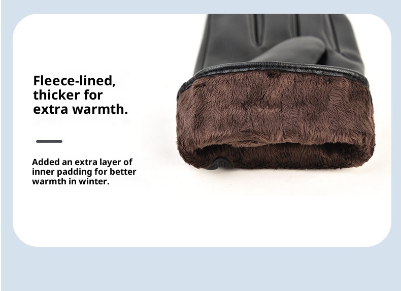 Guanti da uomo invernali in pelle, antivento, foderati in pile, spessi, per ciclismo, guida, caldi, impermeabili, antiscivolo_voghion.com