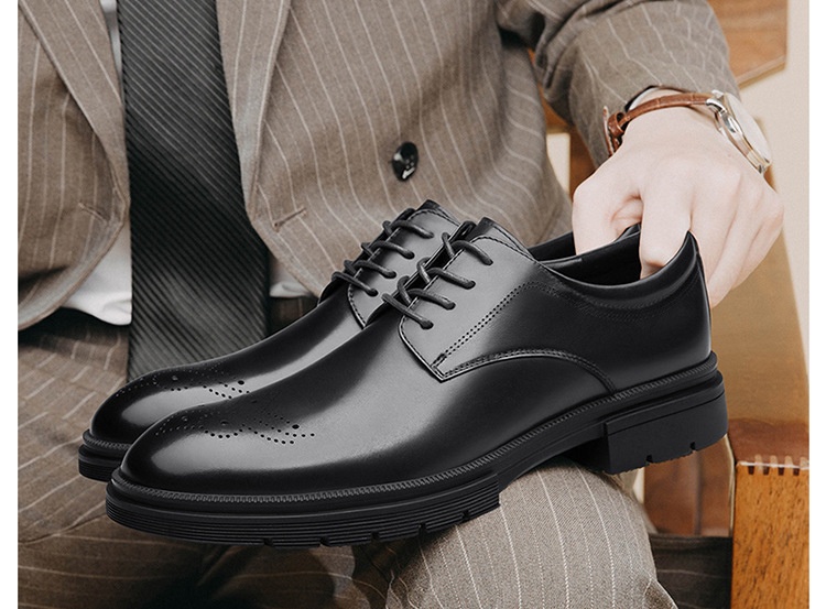 Voyage Men's 2022 Autumn Winter New Business Formal Derby Casual Leather Brogue Height Increasing British Groom Wedding Shoes_voghion.com
