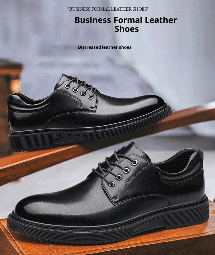 Voyage Autumn Winter New Formal Leather Men's Business Dad Height Increasing Casual Derby Groom Wedding Shoes_voghion.com