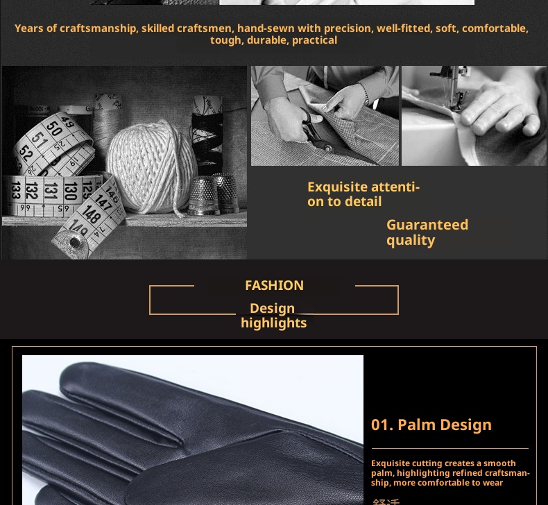 Damen-Fleecehandschuhe für Herbst/Winter, gefüttert, dick und warm, Paar-Stil, Touchscreen-kompatibel, für E-Bikes, neue Lederhandschuhe_voghion.com