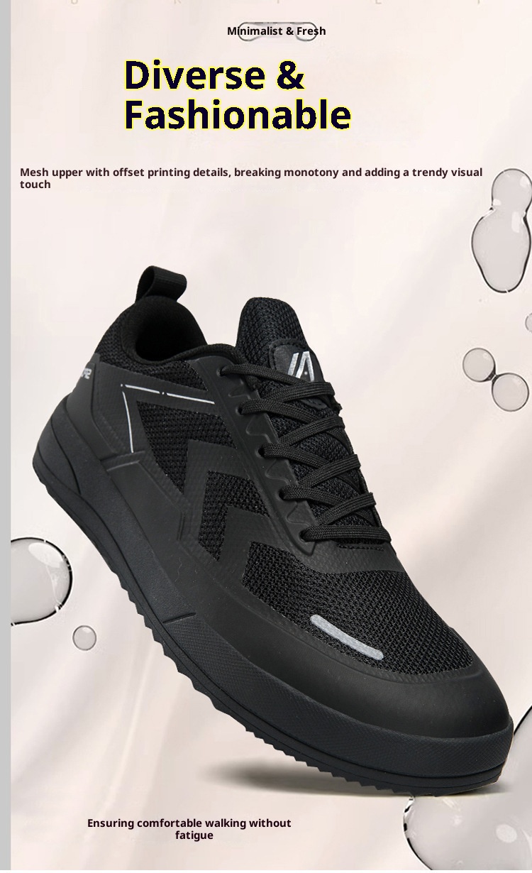 Zees Cross-Border Men's Outdoor Hiking All Black Sports Trendy Wide Toe Casual Board Size 48 Barefoot Shoes_voghion.com