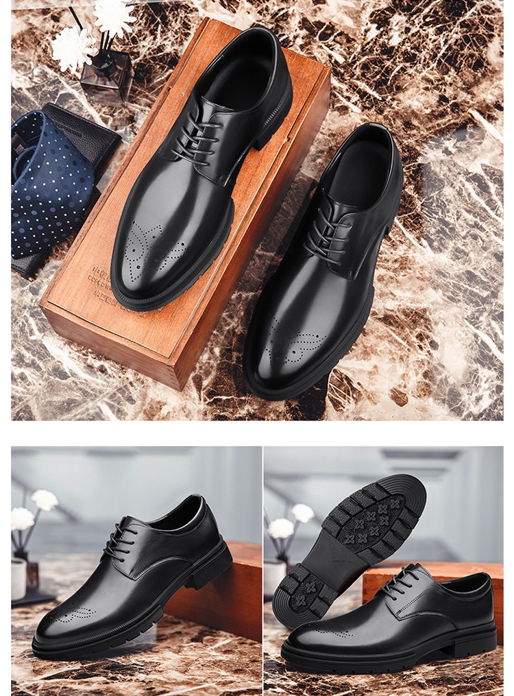 Voyage Men's 2022 Autumn Winter New Business Formal Derby Casual Leather Brogue Height Increasing British Groom Wedding Shoes_voghion.com