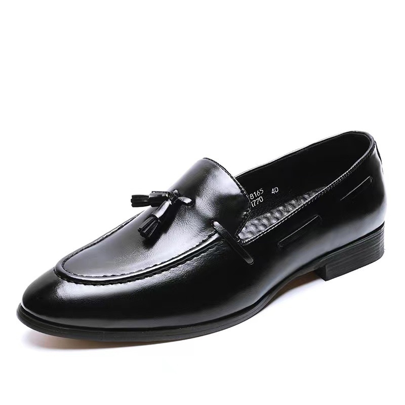 WalkPrime WalkPrime Tassel Loafers Men Pointed Toe European American British Slip-On Men's Casual Leather Shoes 2023 New Trendy Moccasins_voghion.com