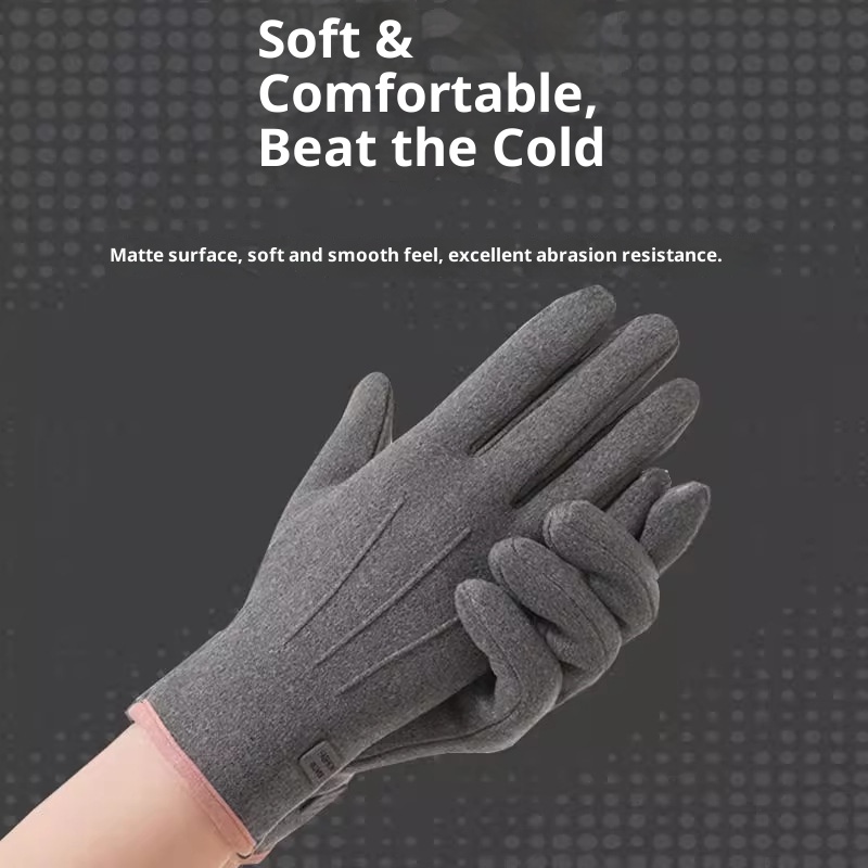 boy Boy Boy Warm Gloves For Women, Autumn And Winter, Touchscreen, Thickened, Outdoor Cycling, Driving, Rabbit Fur, Windproof,_voghion.com