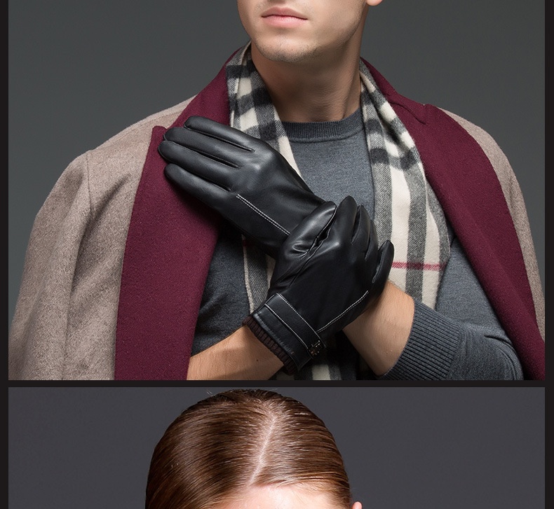 Damen-Fleecehandschuhe für Herbst/Winter, gefüttert, dick und warm, Paar-Stil, Touchscreen-kompatibel, für E-Bikes, neue Lederhandschuhe_voghion.com