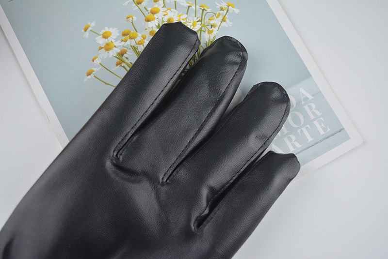 boy Boy Boy Men's Adult Windproof Rainproof Cycling Touchscreen Fashion Leather Five-Finger Autumn Winter Season Warm Thickened_voghion.com