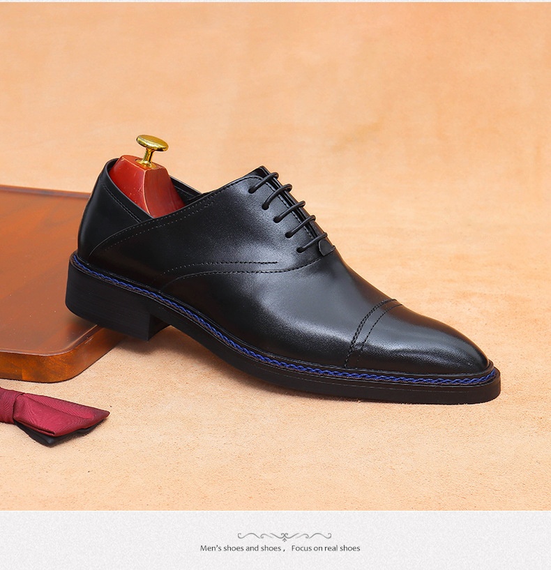 Voyage Dreigelenk-Oxford-Schnürschuhe aus echtem britischem Leder für Herren_voghion.com