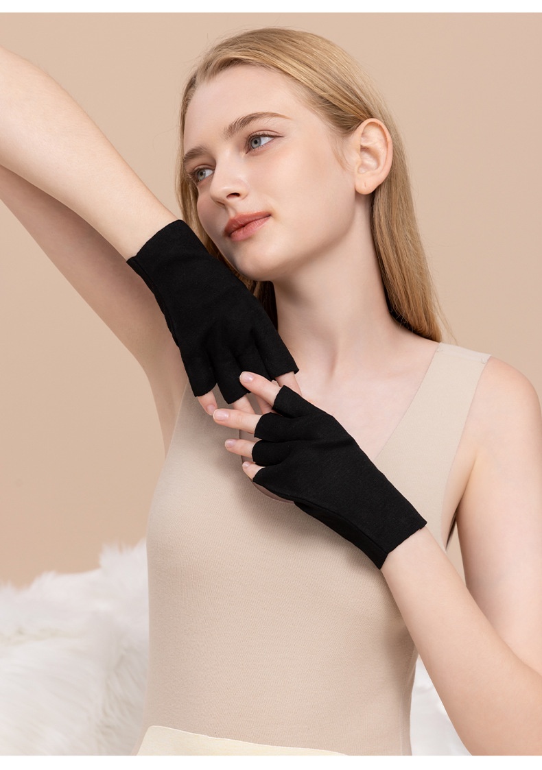 boy Boy Boy Warm Half-Finger Gloves For Women, Thermal German Velvet Wool Silk Touchscreen Autumn Winter Fingerless Student Men_voghion.com