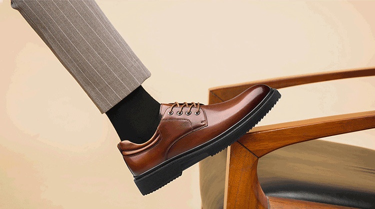 Voyage Autumn Winter New Formal Leather Men's Business Dad Height Increasing Casual Derby Groom Wedding Shoes_voghion.com