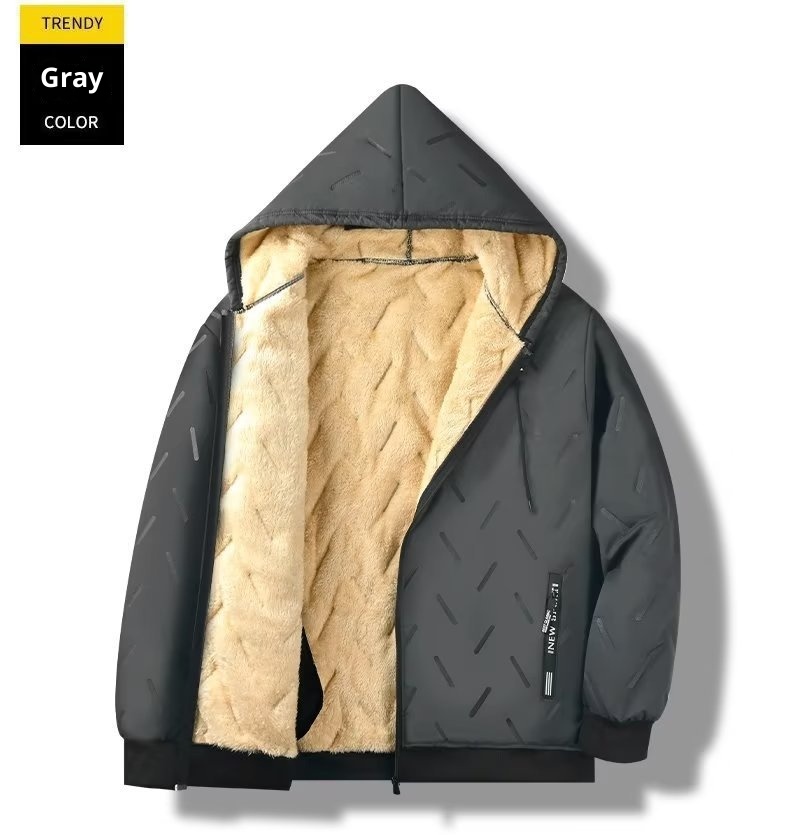 boy New Winter Lamb Wool Coat Hooded For Men, Thickened And Oversized Cotton Padded Down Jacket_voghion.com