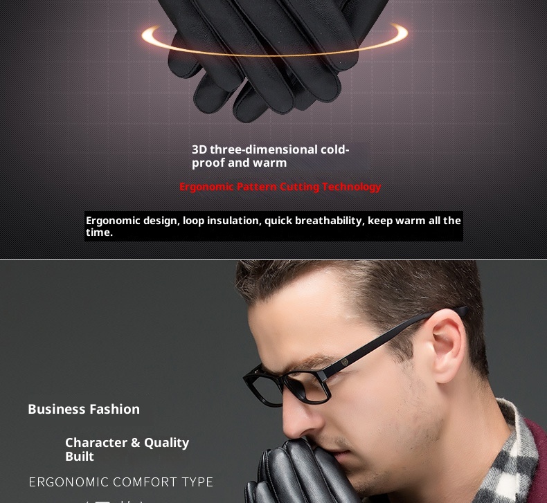 Damen-Fleecehandschuhe für Herbst/Winter, gefüttert, dick und warm, Paar-Stil, Touchscreen-kompatibel, für E-Bikes, neue Lederhandschuhe_voghion.com