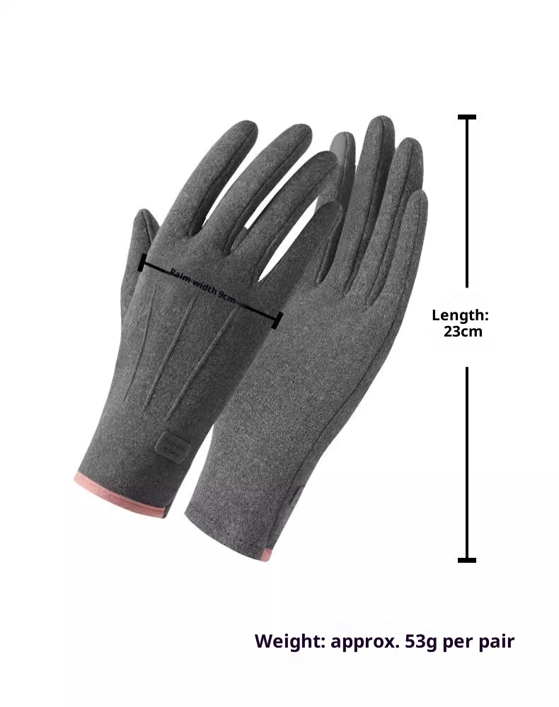 boy Boy Boy Warm Gloves For Women, Autumn And Winter, Touchscreen, Thickened, Outdoor Cycling, Driving, Rabbit Fur, Windproof,_voghion.com