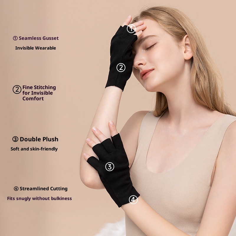 boy Boy Boy Warm Half-Finger Gloves For Women, Thermal German Velvet Wool Silk Touchscreen Autumn Winter Fingerless Student Men_voghion.com