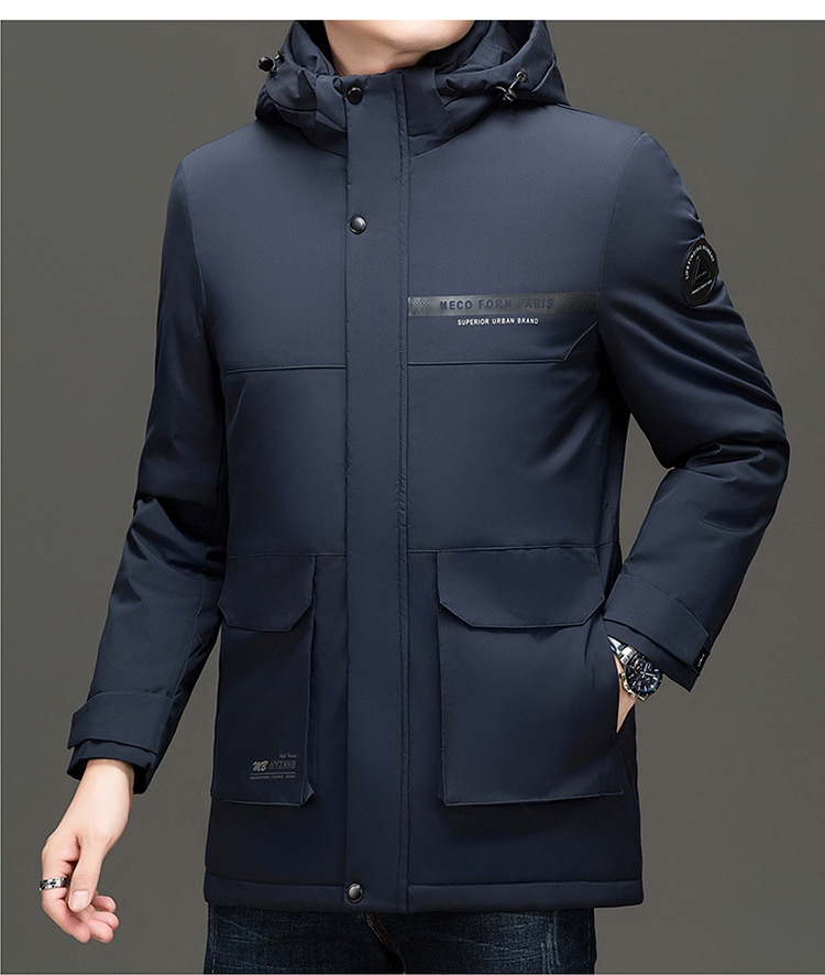 boy White Padded Detachable Goose Down Jacket Thickened Middle-aged And Elderly Winter Coat Men's Outerwear_voghion.com