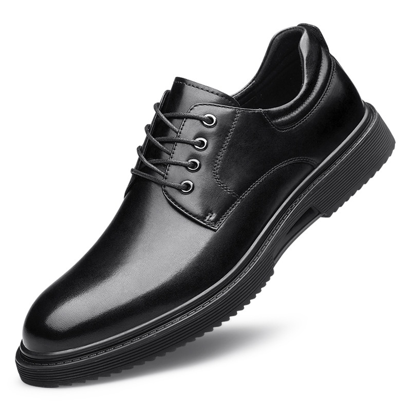 Voyage Autumn Winter New Formal Leather Men's Business Dad Height Increasing Casual Derby Groom Wedding Shoes_voghion.com