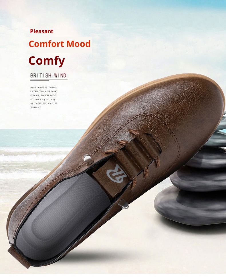 Voyage Voyage 2025 Neue Herren-Schnürschuhe, lässige Loafer, modisch, vielseitig, weiche Sohle, bequeme Lederschuhe für Herren_voghion.com