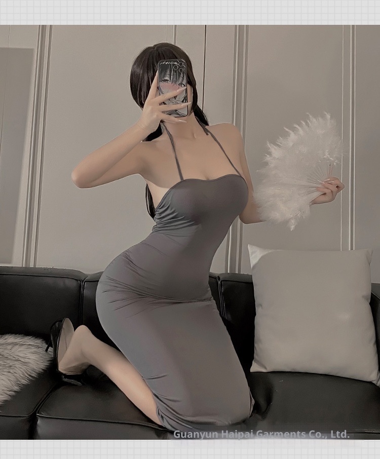 Eros Lab Lingerie Sexy Slim Fit Anime Cosplay Robe Longue Costume Femme Combinaison Creux Teasing Otaku Welfare Edition_voghion.com