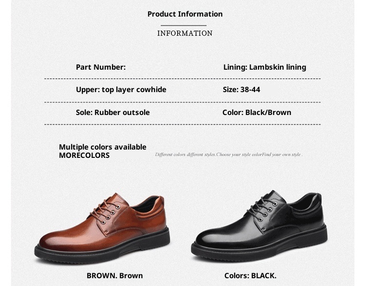 Voyage Autumn Winter New Formal Leather Men's Business Dad Height Increasing Casual Derby Groom Wedding Shoes_voghion.com