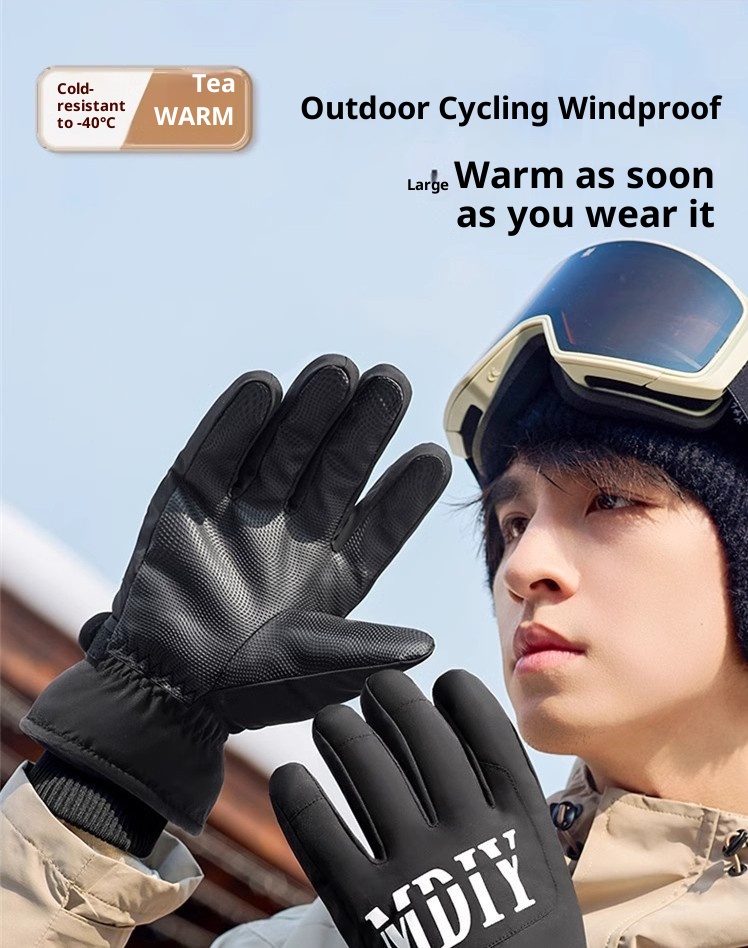 Guanti da sci per bici elettrica, caldi, invernali, spessi, impermeabili, antivento, a prova di freddo, per bambini, autunno_voghion.com