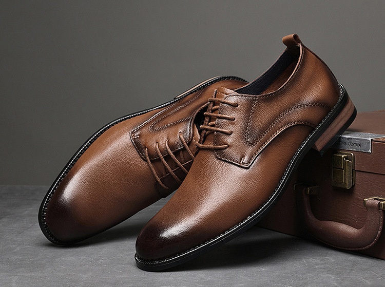 Voyage 2022 Autumn Formal Casual Business Soft Leather Men's British Style Groom Wedding Derby Shoes Men_voghion.com