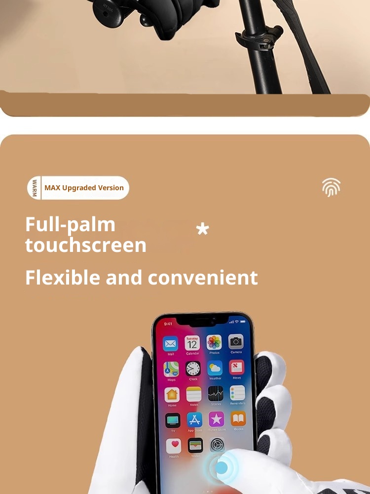 Guanti da sci per bici elettrica, caldi, invernali, spessi, impermeabili, antivento, a prova di freddo, per bambini, autunno_voghion.com