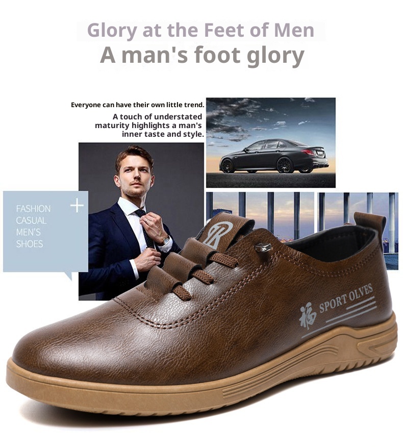 Voyage Voyage 2025 Neue Herren-Schnürschuhe, lässige Loafer, modisch, vielseitig, weiche Sohle, bequeme Lederschuhe für Herren_voghion.com