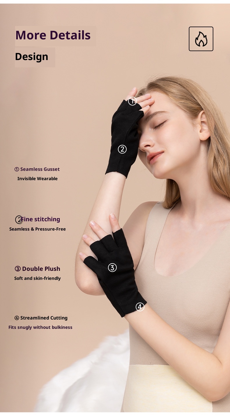 boy Boy Boy Warm Half-Finger Gloves For Women, Thermal German Velvet Wool Silk Touchscreen Autumn Winter Fingerless Student Men_voghion.com