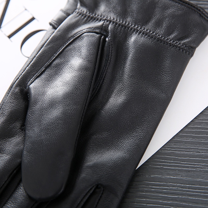 Boy Boy Boy Cross-Border Herren-Reithandschuhe aus echtem Leder, warm, mit Lammfell gefüttert, winddicht und kältebeständig – Hersteller_voghion.com