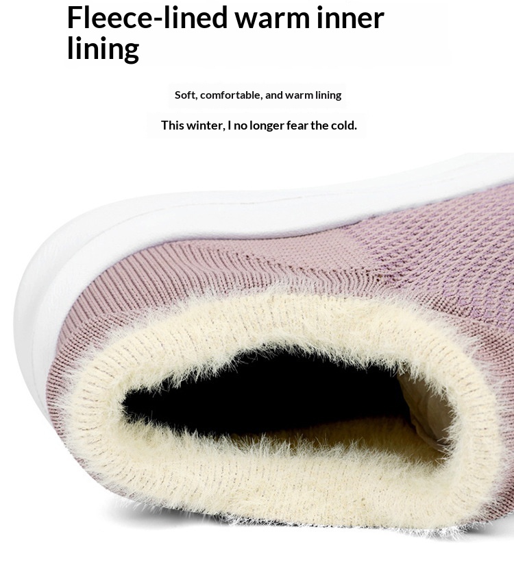 Calzini sportivi casual da uomo Zees Cross-Border Foreign Trade, foderati in pile, taglia 35-45, alla moda, grandi, per coppie, scarpe in maglia Lazy Fly_voghion.com