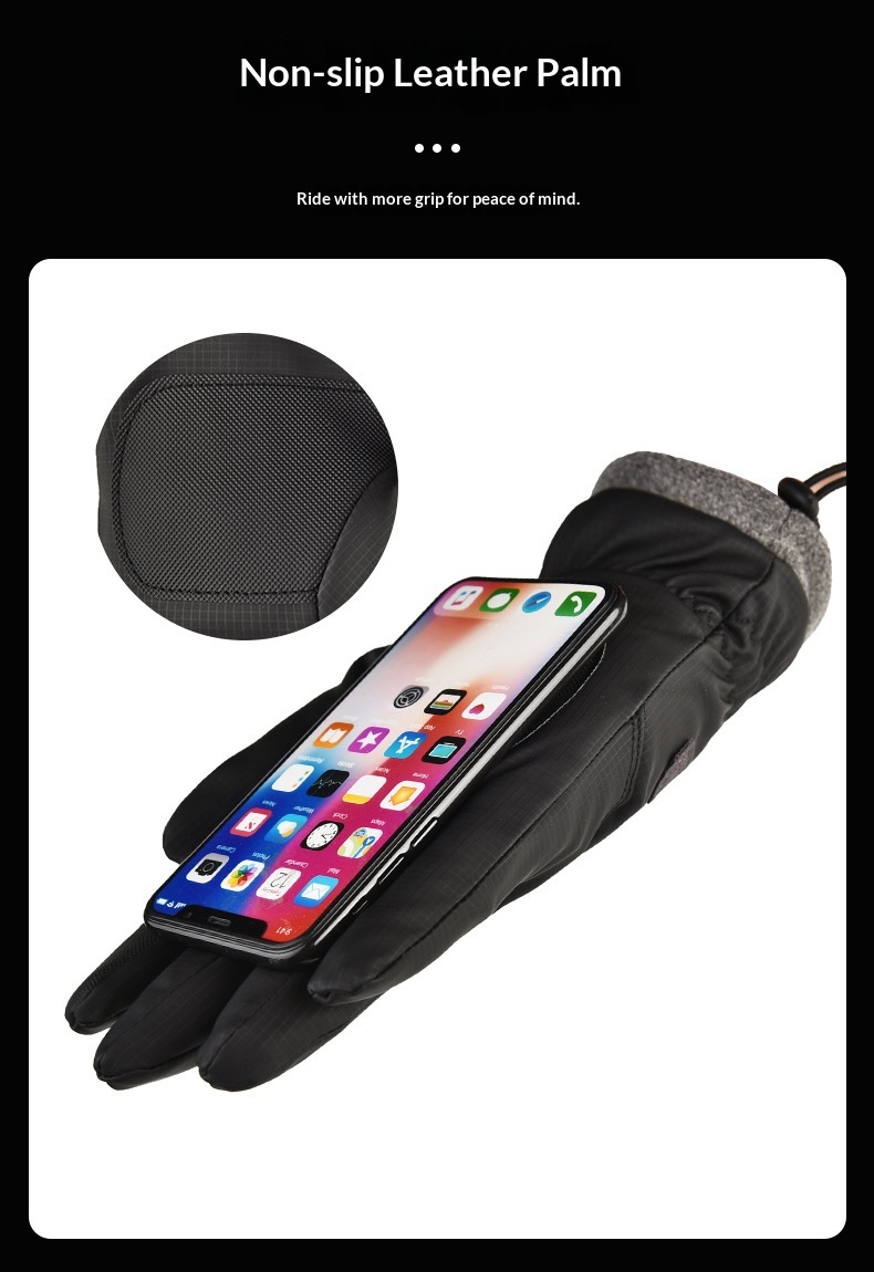 boy Boy Boy Winter Warm Thickened And Fleece-Lined Men's Cycling Running Windproof Water-Resistant Touchscreen Gloves Outdoor Sports_voghion.com