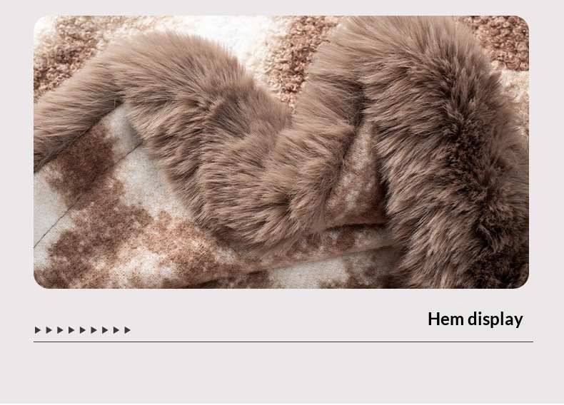 ChicShe ChicShe Fuzzy Rain European And American Cross-Border Fur Collar Pullover Color-Block Leopard Print Knitted Cape For Women_voghion.com