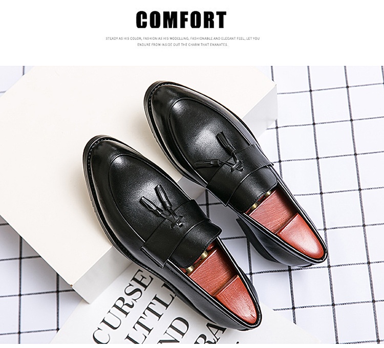 Voyage Voyage Slip-On Fashion Lazy Loafers Spring And Autumn New Tassel Pointed Toe Leather Personality Polished Casual Low-Top Shoes_voghion.com