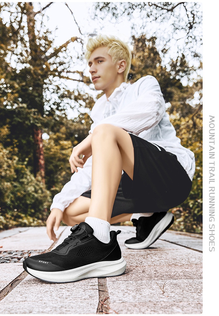 Zees 2025 Neue schwarze Herren-Zehenkappen-Sneaker, Schuhe mit breitem Leisten, weiche Sohle für Herren_voghion.com