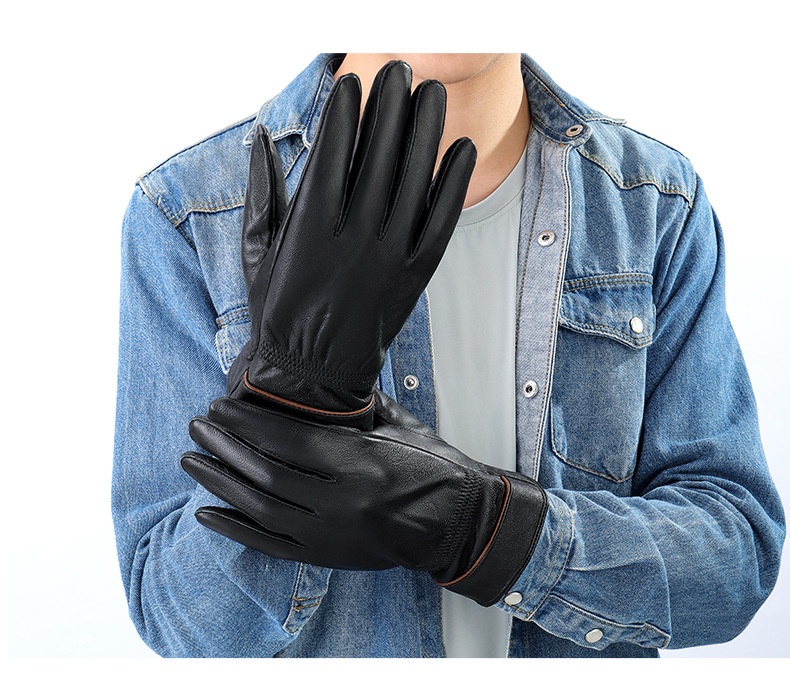 boy Boy Boy For Women And Men Winter Korean Solid Color Pattern Warm Fleece Thickened Waterproof Cold-Proof Fingered Cycling Ski_voghion.com