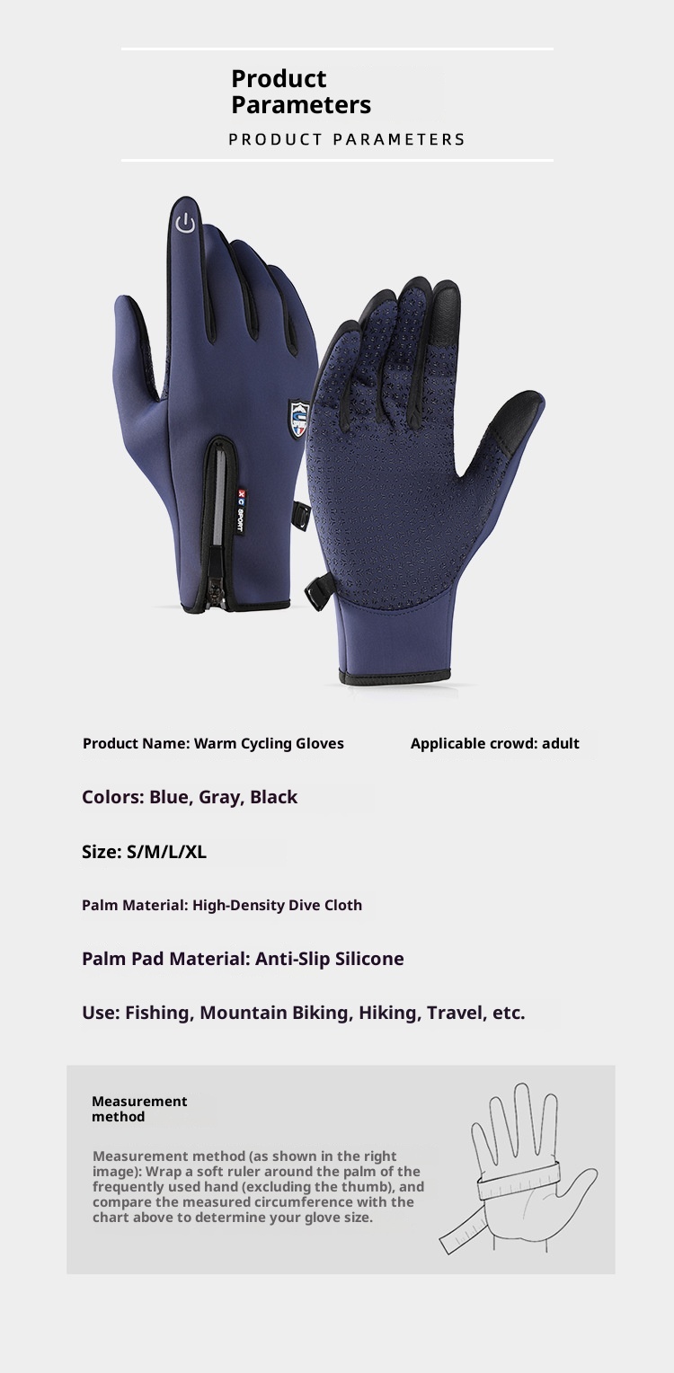 boy Boy Boy Winter Cycling For Delivery, Fishing, Water-Resistant, Outdoor Windproof, Touchscreen, Men's Thermal, Fleece-Lined,_voghion.com