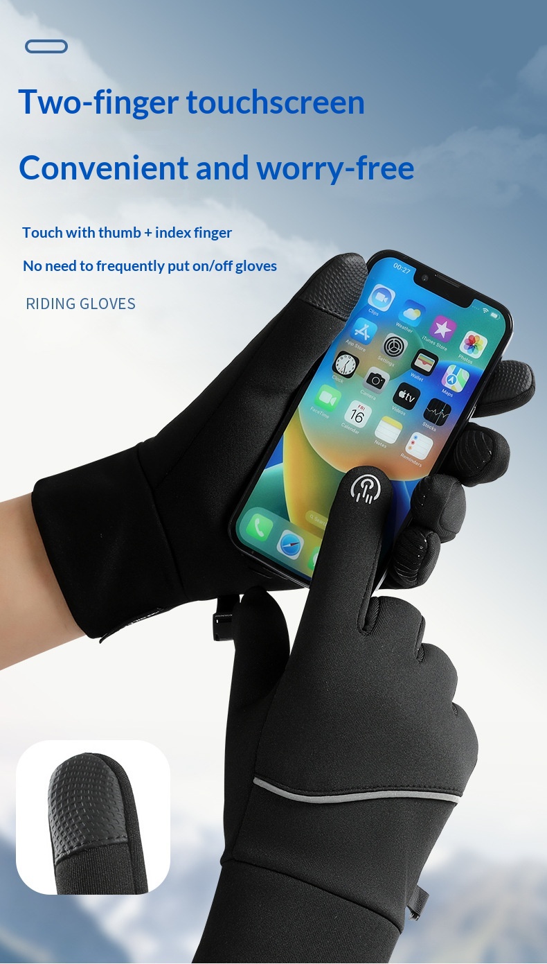 boy Herren Winter Outdoor Sport Touchscreen Handschuhe Damen Laufen Radfahren Wandern Warmes Fleece Wasserdicht Rutschfest Y-15_voghion.com