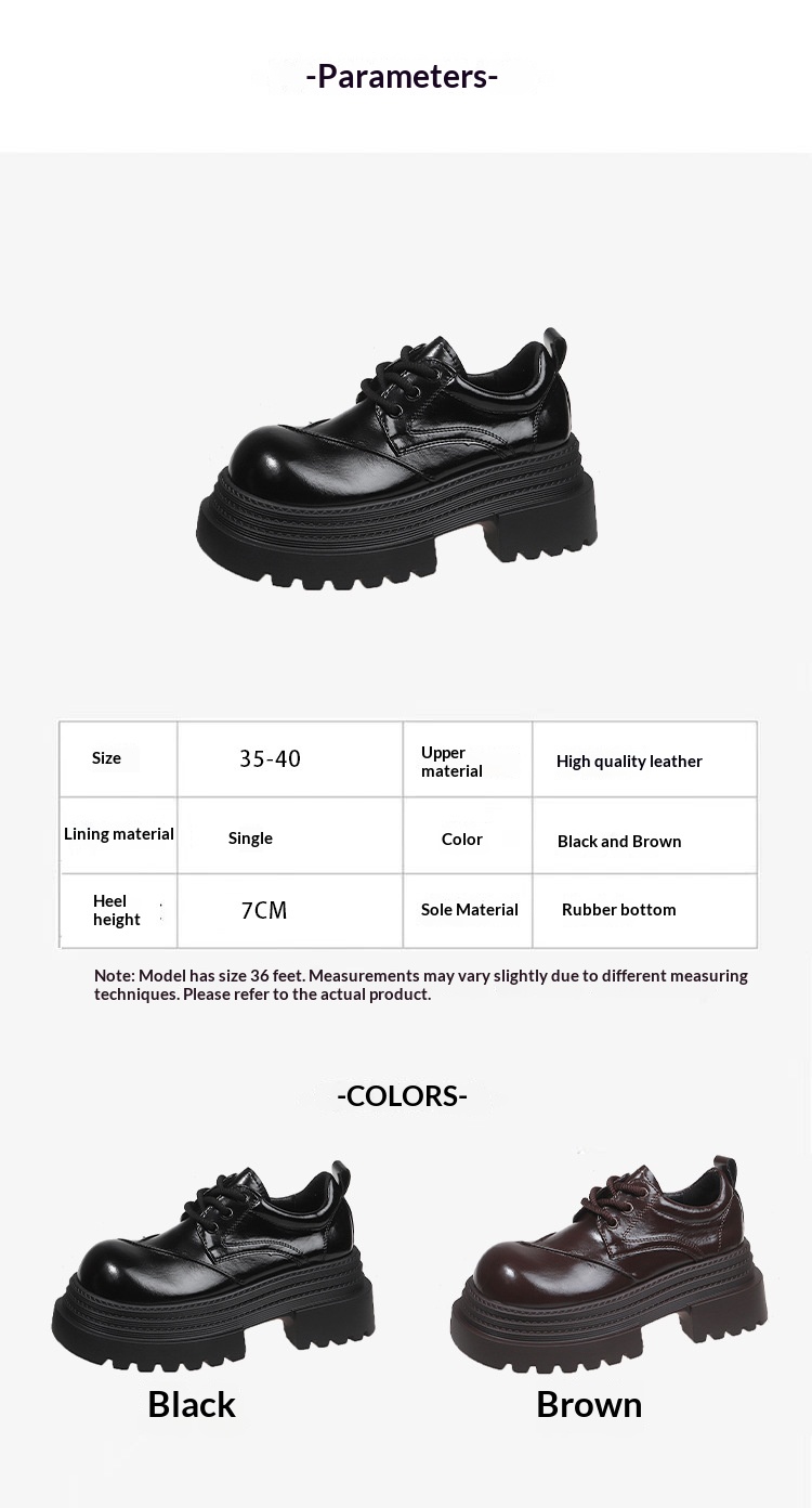 Voyage Damen-Lederschuhe mit dicker Sohle, britische Derby-Schnürschuhe mit großer Zehenpartie, neues Modell Frühjahr 2025, Slipper mit Absatz._voghion.com